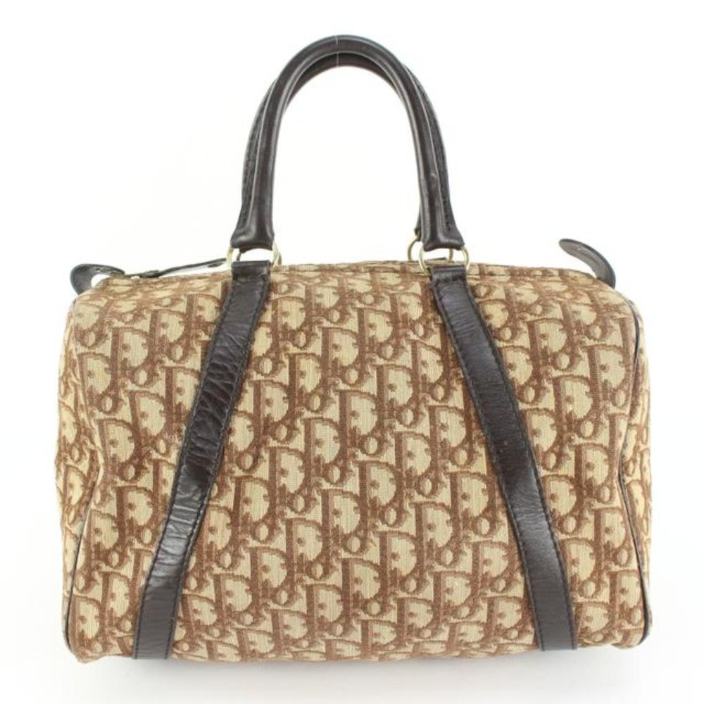 Dior Brown Monogram Trotter Boston Bag 66d55s